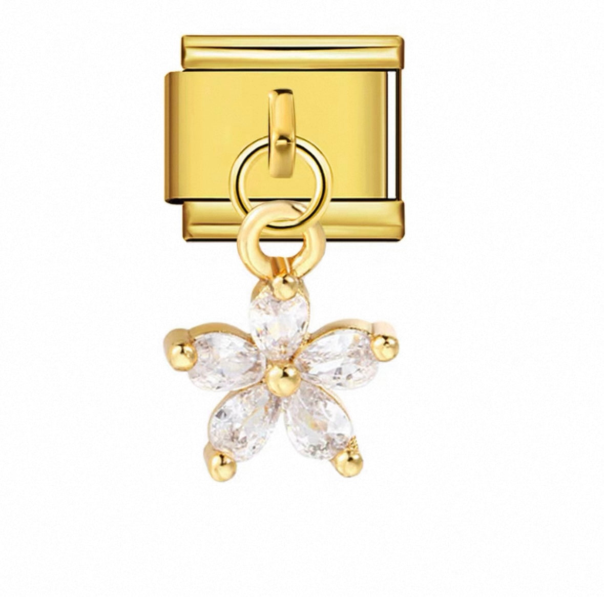 Flower dangling charm