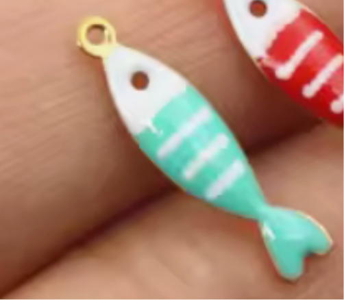 Light blue fish charm