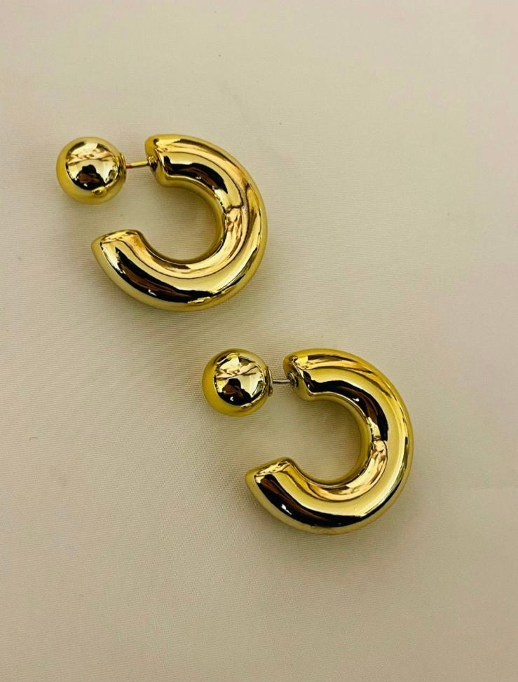 Gold hoop earrings