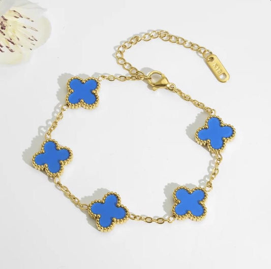 Matte blue vanclef bracelet