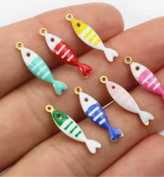 Light blue fish charm