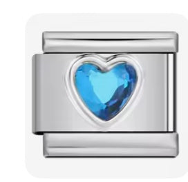 Blue heart charm