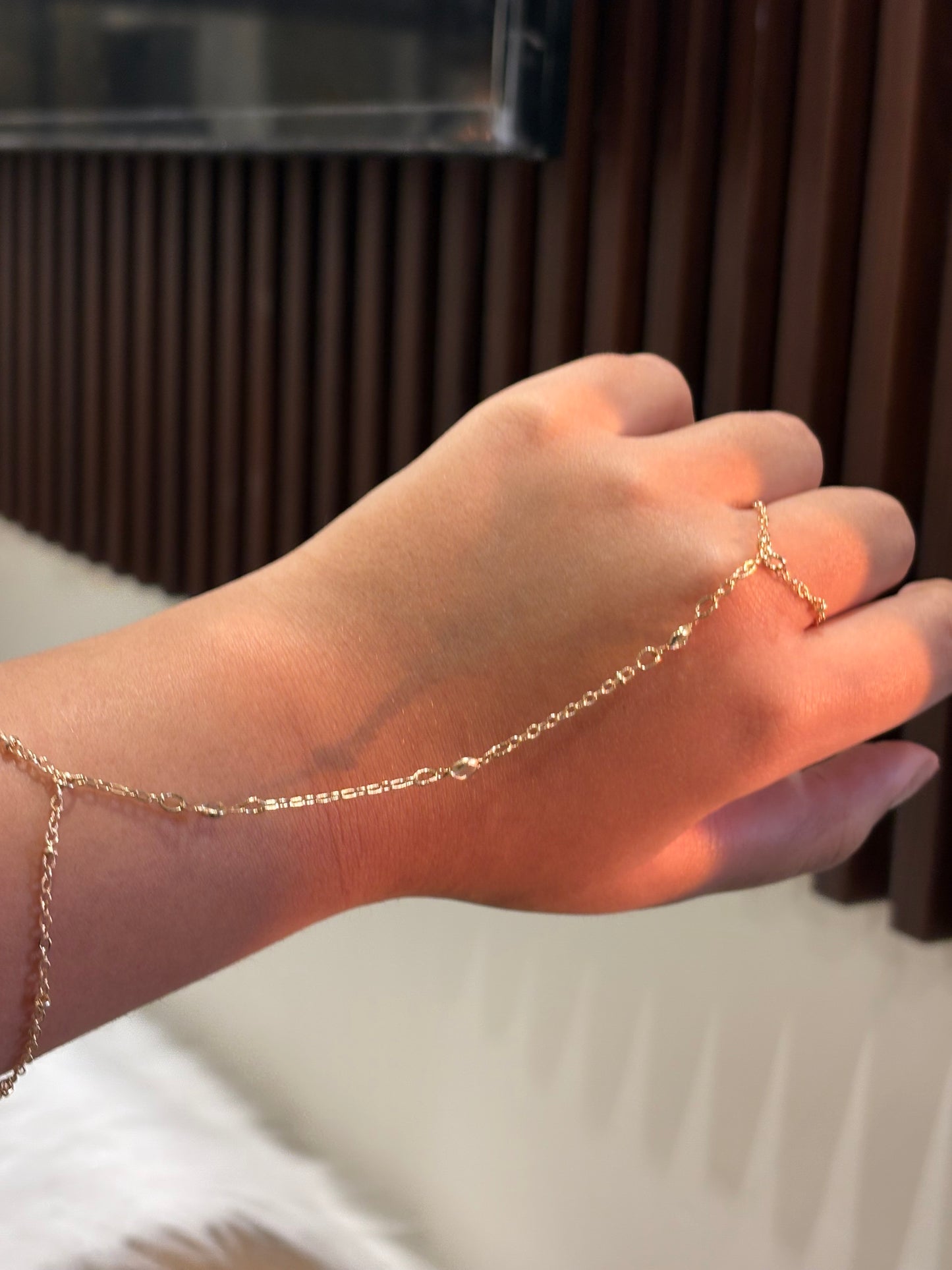 Silver hand chain