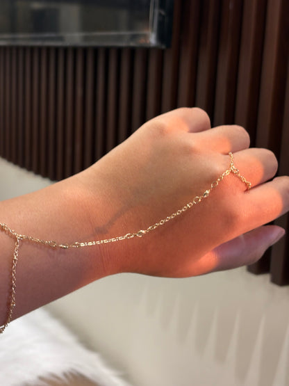 Silver hand chain