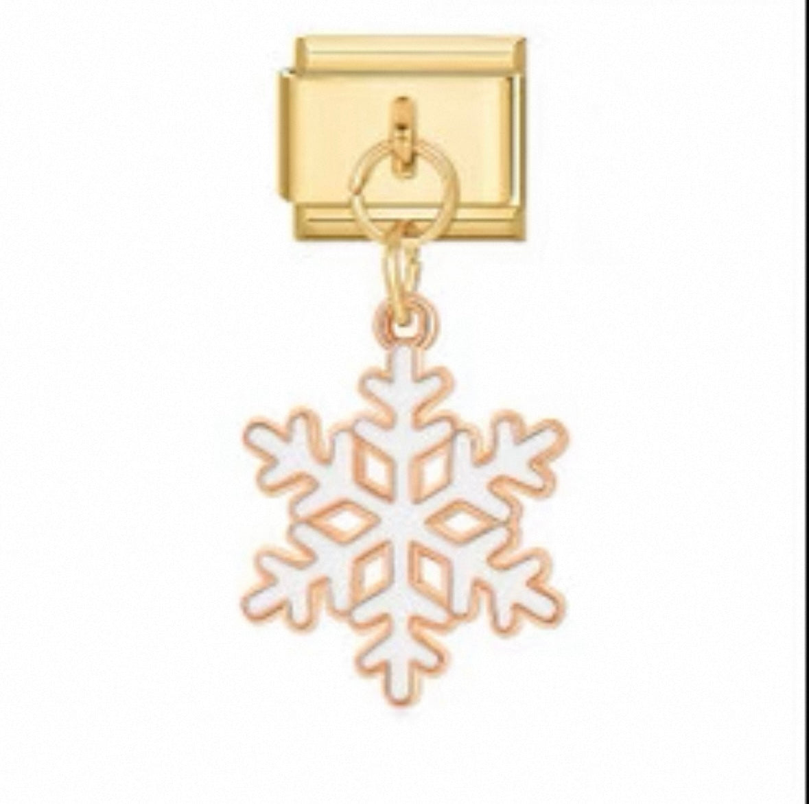 Snowflake dangling charm