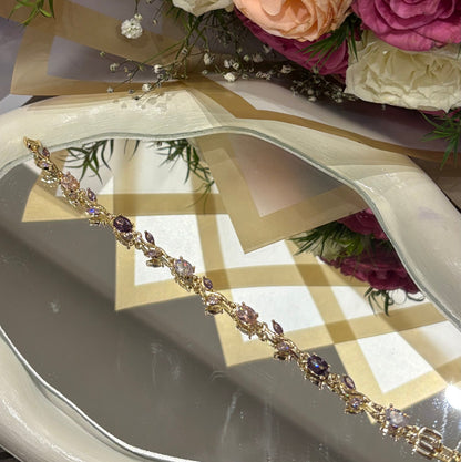 Purple tulip bracelet