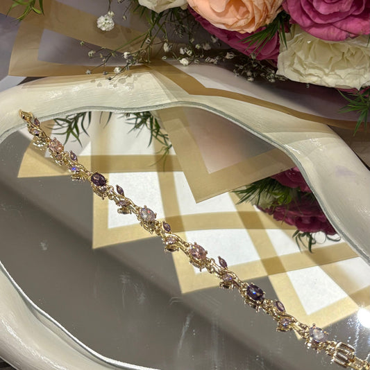 Purple tulip bracelet